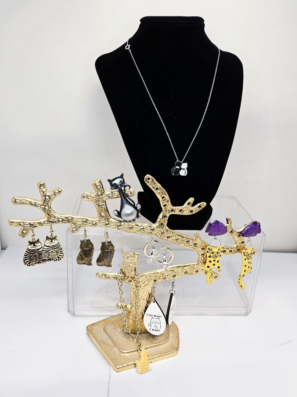 Cat's Jewelry Bundle  Earrings, Necklace ,bracelet And More